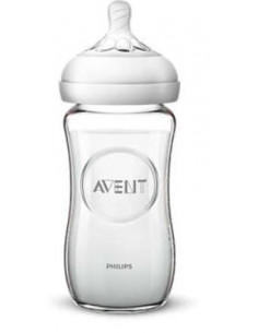 AVENT BIB NAT VETRO 240ML