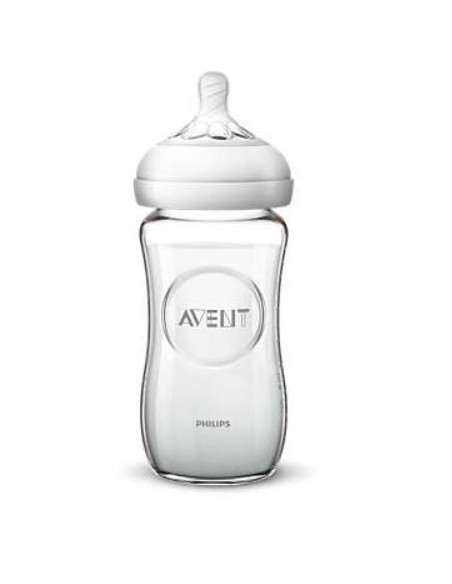 AVENT BIB NAT VETRO 240ML