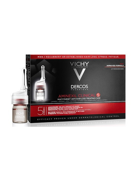 VICHY DERCOS AMINEXIL TRATTAMENTO ANTICADUTA UOMO 21 FIALE - Clubfarma