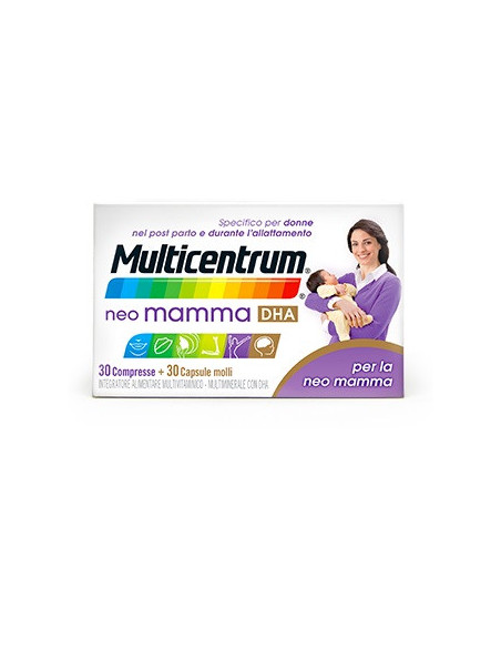 MULTICENTRUM NEO MAMMA DHA 30 COMPRESSE + 30 CAPSULE MOBILI - Clubfarma