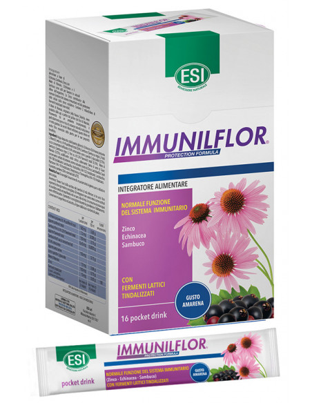 Esi Immunilflor per rinforzare il sistema immunitario gusto amarena 16 stick