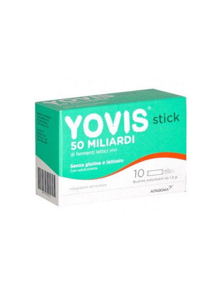 Yovis Stick 50 miliardi fermenti lattici per equilibrio flora batterica intestinale 10 bustine