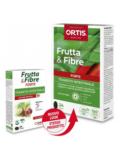 ORTIS FRUTTA & FIBRE FORTE TRANSITO INTESTINALE 24 COMPRESSE - Clubfarma