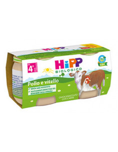 HIPP BIO OMOGENEIZZATO VITELLO E POLLO 2VASETTIX80G - Clubfarma