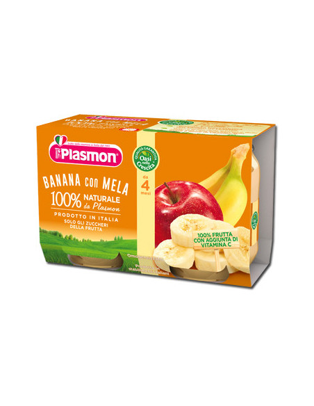 PLASMON OMOG BANANA MELA2X104G