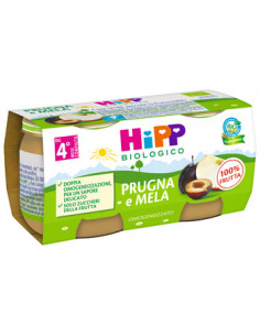 HIPP BIO OMOGENEIZZATO PRUGNA E MELA 2VASETTIX80G - Clubfarma