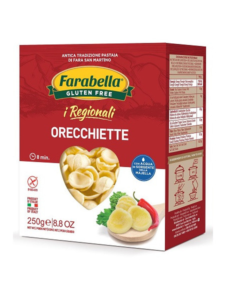 FARABELLA ORECCHIETTE I REGIONALI PASTA SENZA GLUTINE 250G - Clubfarma