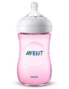 AVENT BIB NAT PP ROSA 260ML