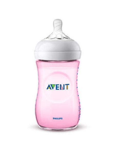 AVENT BIB NAT PP ROSA 260ML