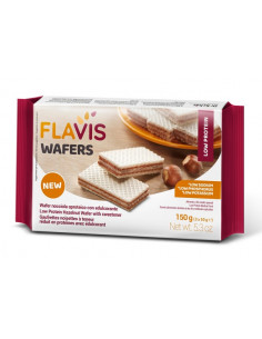 MEVALIA FLAVIS WAFER NOCCIOLA BISCOTTO APROTEICO 150G - Clubfarma