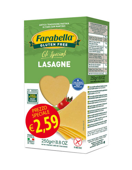 FARABELLA LASAGNA SENZA GLUTINE 250 G - Clubfarma