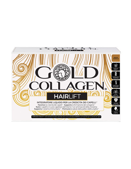 GOLD COLLAGEN HAIRLIFT INTEGRATORE CAPELLI 10 FLACONI 50ML - Clubfarma