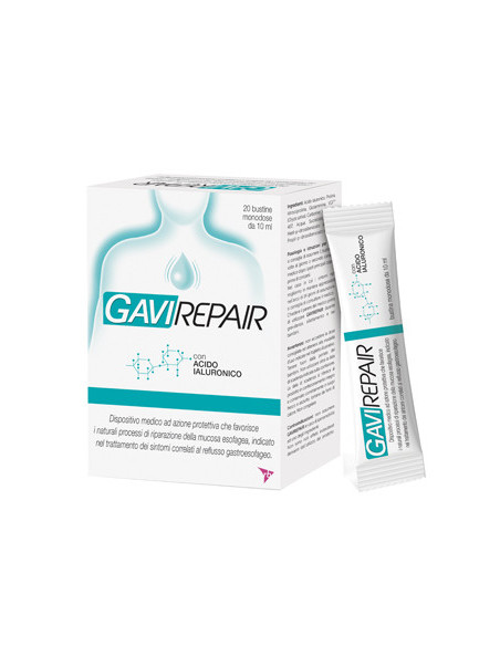 Gaviscon Gavirepair contro i sintomi del reflusso gastroesofageo 20 bustine