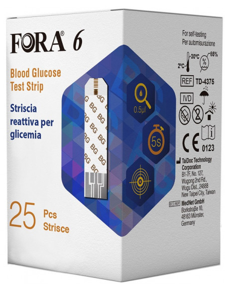 Fora 6 connect str glicem 25pz