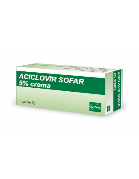 Aciclovir sofar*crema 5% 3g