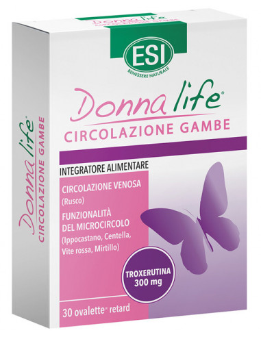 Esi Donna Life circolazione gambe per drenare gambe pesanti e gonfie 30 ovalette