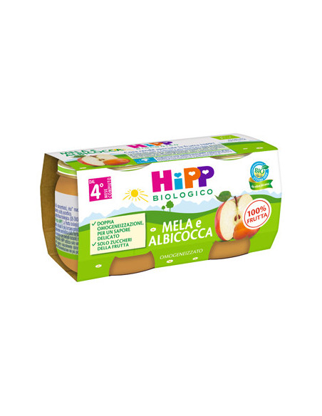 Hipp bio omog alb/mela 2x80g