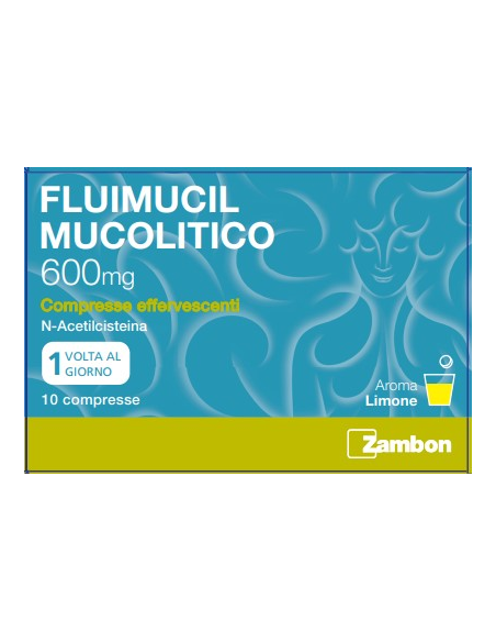 FLUIMUCIL MUCOLITICO 10 COMPRESSE EFFERVESCENTI 600MG - Clubfarma