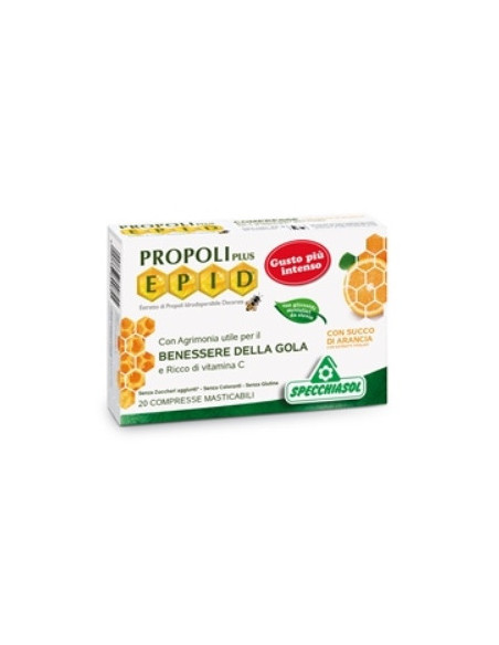 EPID PROPOLI PLUS GUSTO ARANCIA BENESSERE GOLA 20 COMPRESSE - Clubfarma