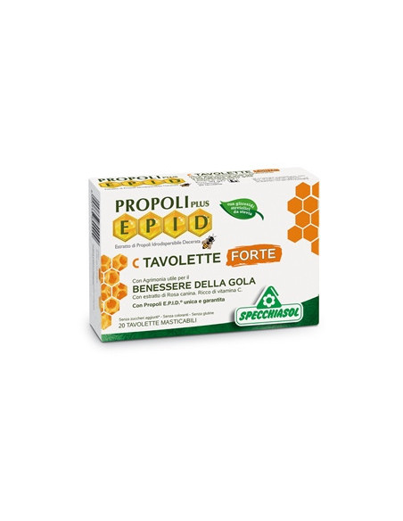 EPID C FORTE PROPOLI PLUS BENESSERE GOLA 20 TAVOLETTE MASTICABILI - Clubfarma