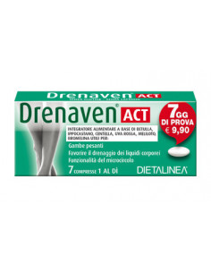 DIETALINEA DRENAVEN ACT 7 DAYS INTEGRATORE INESTETISMI 7 COMPRESSE - Clubfarma