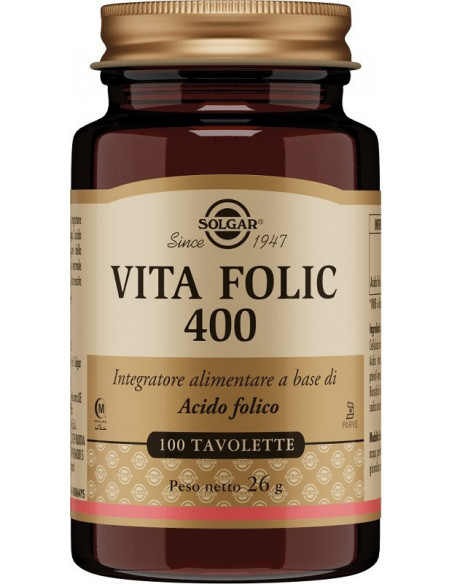 Vita folic 400mg 100tav solgar