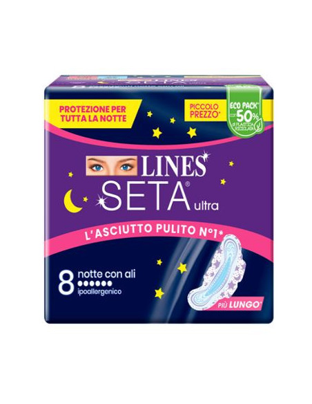 Lines seta ultra notte 8pz