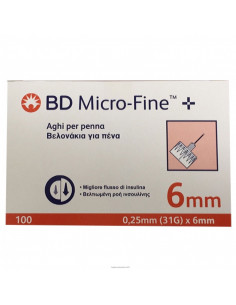 Ago bd microfine g31 6mm 100pz