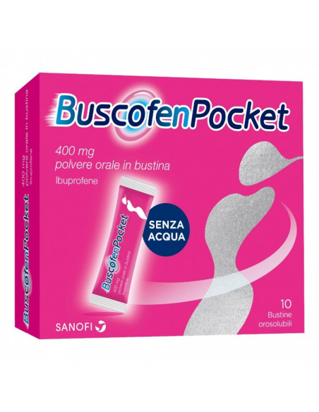 BuscofenPocket ibuprofene per ciclo 10 bustine orosolubili 400 mg