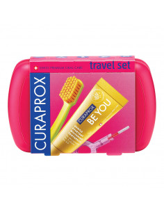 Curaprox travel set magenta