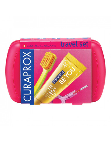 Curaprox travel set magenta