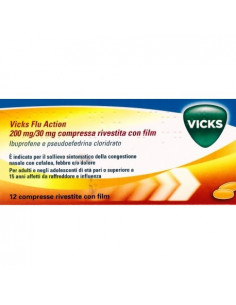 VICKS FLU ACTION*12CPR200+30MG