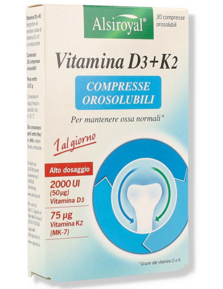 Vitamina d3(2000u.i.)+k2 30 compresse