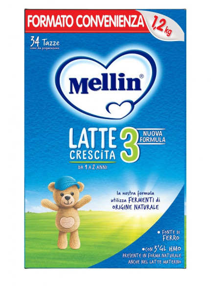 Mellin latte crescita 3 1,2kg