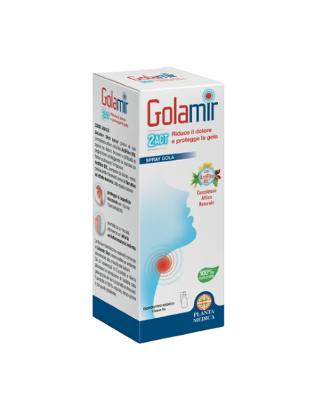 Golamir 2Act spray gola per ridurre il dolore e proteggere la gola 30ml