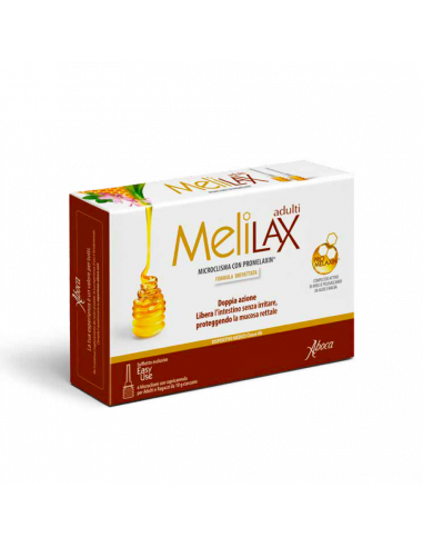 Melilax adulti con Promelaxin per liberare l'intestino senza irritare 6 microclismi