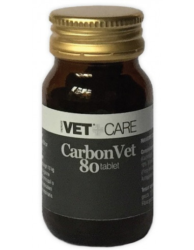 Carbonvet vetcare 80 compresse 500mg