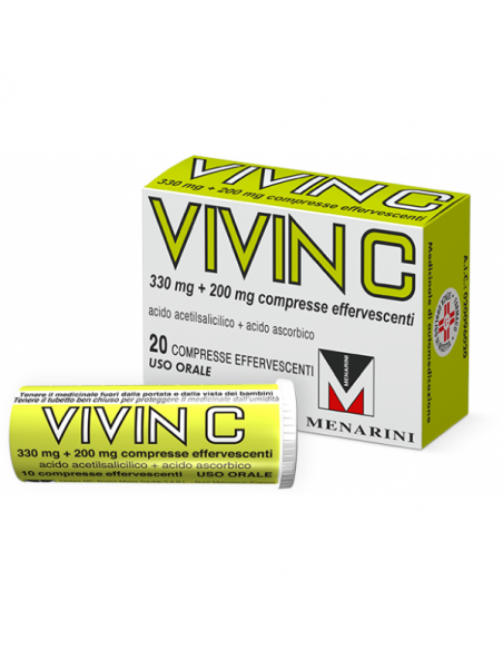 VIVIN C 20 COMPRESSE EFFERVESCENTI 330MG + 200MG - Clubfarma