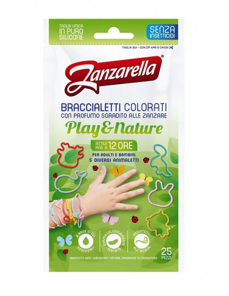 Zanzarella bracc play&nat 25pz