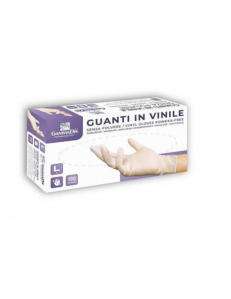 Guanti vinile s/polv s 100pz