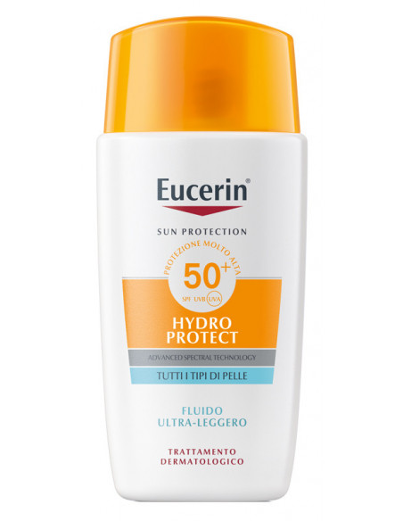 Eucerin Sun Protection Hydro Protect fluido viso solare per tutti i tipi di pelle SPF50+ 50ml