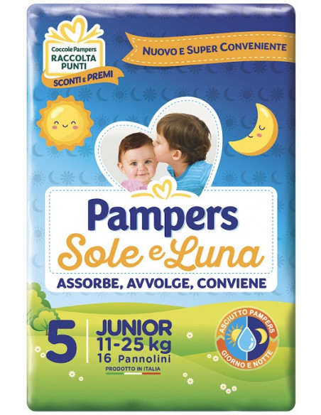 Pampers sole&luna flash j 16pz