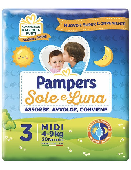 Pampers sole&luna midi 20pz