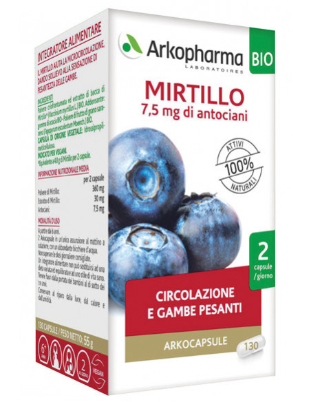 Arko capsule mirtillo bio 130 capsule