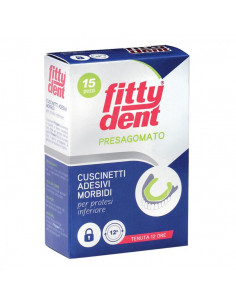 Fittydent Presagomato cuscinetti adesivi morbidi per protesi inferiori 15 pezzi