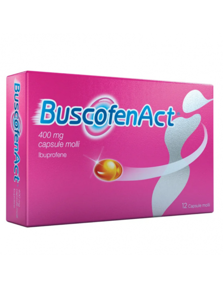 BuscofenAct ibuprofene per dolori forti da ciclo 12 capsule molli 400mg