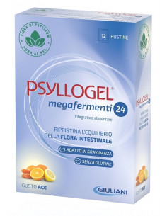 Psyllogel Megafermenti 24 per la flora intestinale 12 bustine