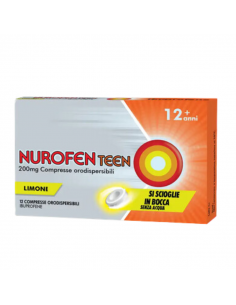 Nurofenteen ibuprofene compresse contro mal di testa limone 12+ anni 12 cpr 200mg