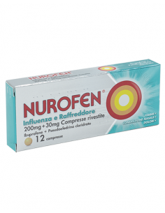 Nurofen Influenza e Raffreddore ibuprofene 12+ anni 200mg + 30mg 12 cpr