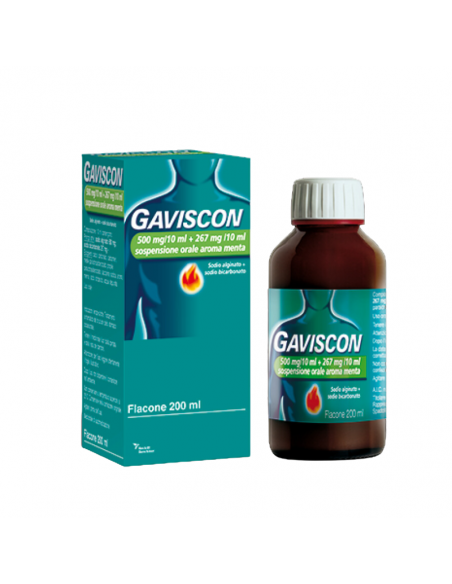 Gaviscon sciroppo per il bruciore di stomaco menta 200ml